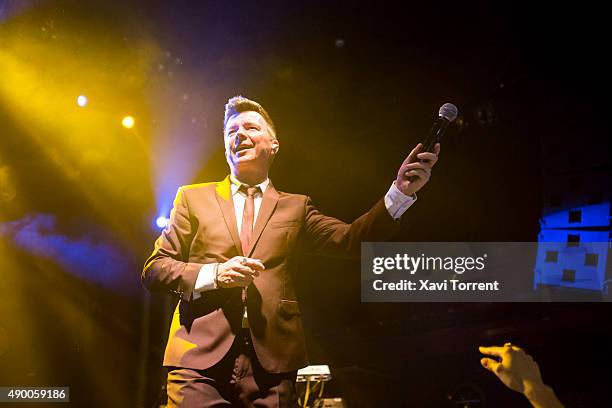 Rick Astley performs in concert at Sala Apolo on September 25, 2015 in Barcelona, Spain.