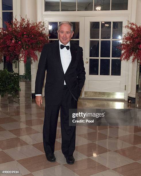 Stephen Schwarzman, co-founder of the Blackstone Group, arrives for a state dinner in honor of Chinese President President Xi Jinping and his wife...