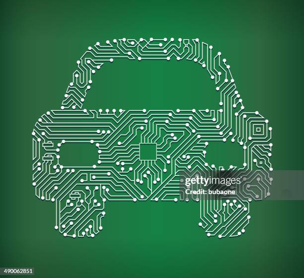 car front circuit board royalty free vector art background - electrical resistor stock illustrations