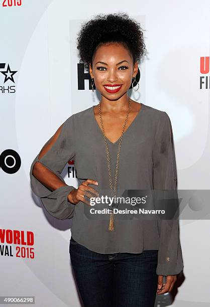 Actress Logan Browning attends 2015 Urbanworld Film Festival at AMC Empire 25 theater on September 25, 2015 in New York City.