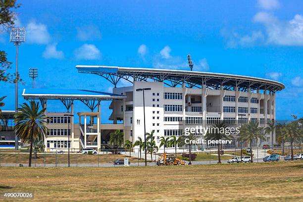 sir vivian richards cricket stadium, antigua und barbuda. - st john's antigua & barbuda stock-fotos und bilder