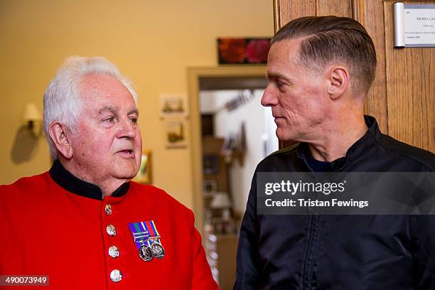Bryan Adams unveils a plaque named in honour of his foundation 'The Bryan Adams Foundation' at Royal Hospital Chelsea on May 13, 2014 in London,...