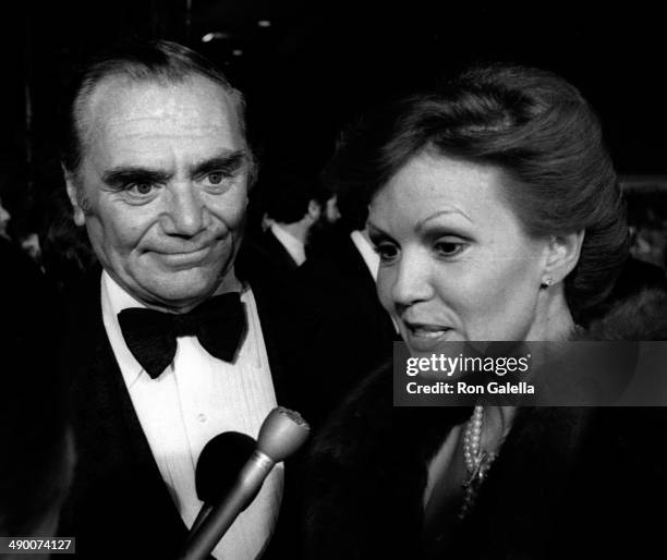 Ernest Borgnine and wife Tova Borgnine attend Nineth Annual American Film Institute Lifetime Achievement Awards Honoring Fred Astaire on April 10,...