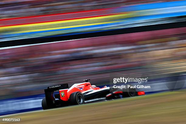 Jules Bianchi of France and Marussia drives during the Spanish Formula One Grand Prix at Circuit de Catalunya on May 11, 2014 in Montmelo, Spain.