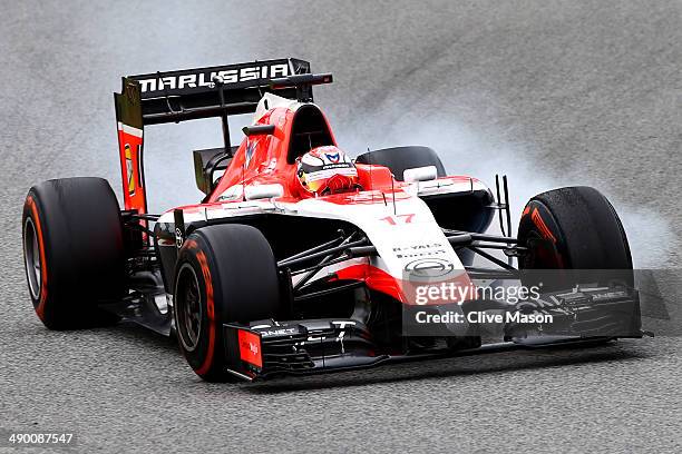 Jules Bianchi of France and Marussia drives during the Spanish Formula One Grand Prix at Circuit de Catalunya on May 11, 2014 in Montmelo, Spain.