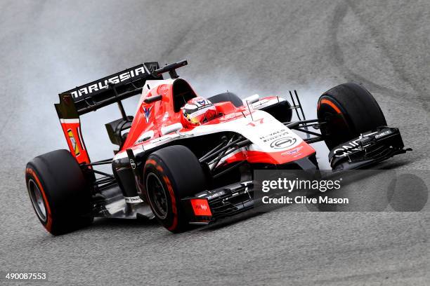 Jules Bianchi of France and Marussia drives during the Spanish Formula One Grand Prix at Circuit de Catalunya on May 11, 2014 in Montmelo, Spain.