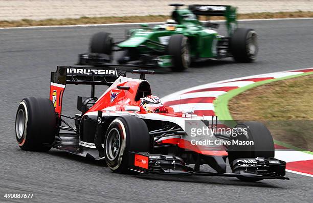 Jules Bianchi of France and Marussia drives during the Spanish Formula One Grand Prix at Circuit de Catalunya on May 11, 2014 in Montmelo, Spain.
