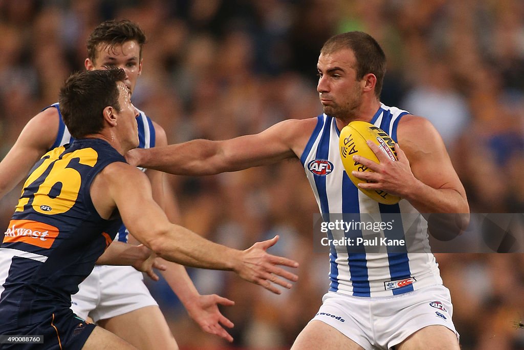 AFL 2nd Preliminary Final - West Coast v North Melbourne