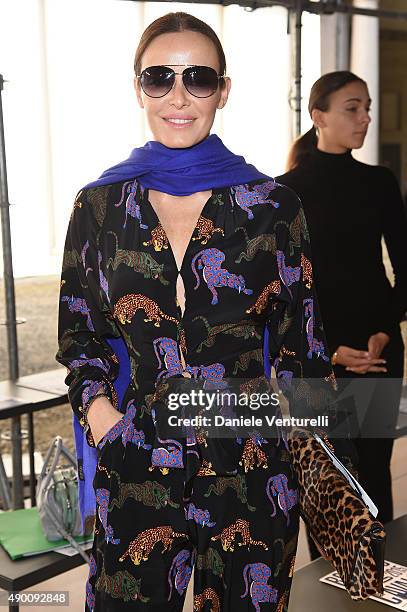 Chloe Bartoli attends the Roberto Cavalli show during the Milan Fashion Week Spring/Summer 2016 on September 26, 2015 in Milan, Italy.