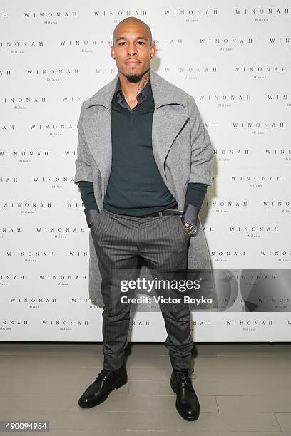 Nigel de Jong attends the Winonah cocktail party during the Milan Fashion Week Spring/Summer 2016 on September 25, 2015 in Milan, Italy.