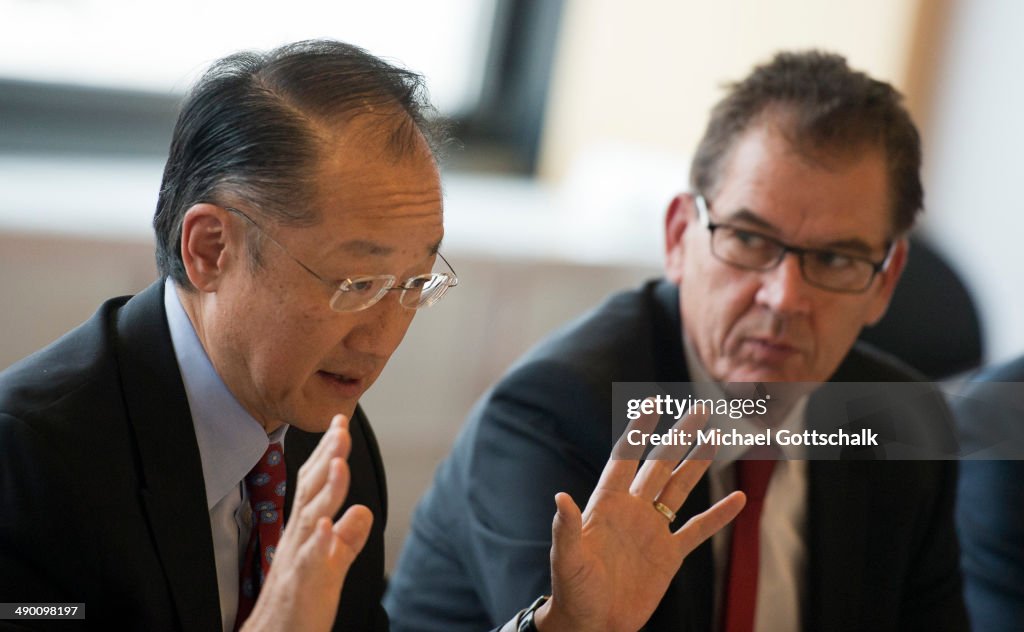 German Development Minister Gerd Mueller meets Jim Yong Kim