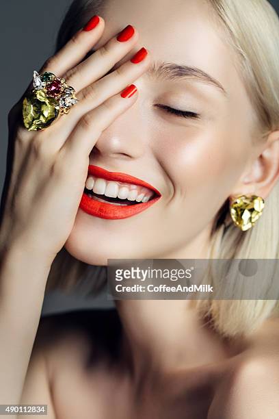 portrait of a nice looking woman - jewelry stock pictures, royalty-free photos & images