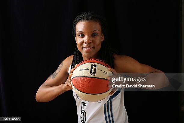 May 12: Tan White of the Minnesota Lynx poses for portraits during 2014 Media Day on May 12, 2014 at the Minnesota Timberwolves and Lynx LifeTime...