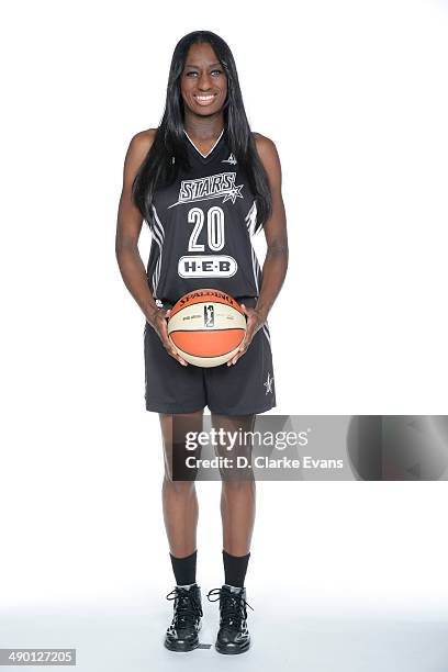 Shameka Christon of the San Antonio Stars poses for a photo during WNBA Media Day at the AT&T Center on May 9, 2014 in San Antonio, Texas. NOTE TO...