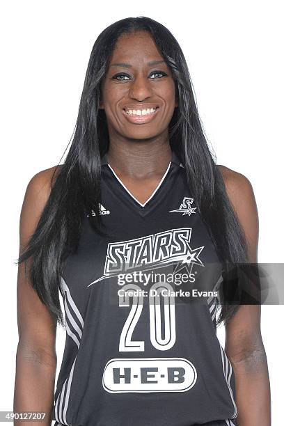 Shameka Christon of the San Antonio Stars poses for a photo during WNBA Media Day at the AT&T Center on May 9, 2014 in San Antonio, Texas. NOTE TO...