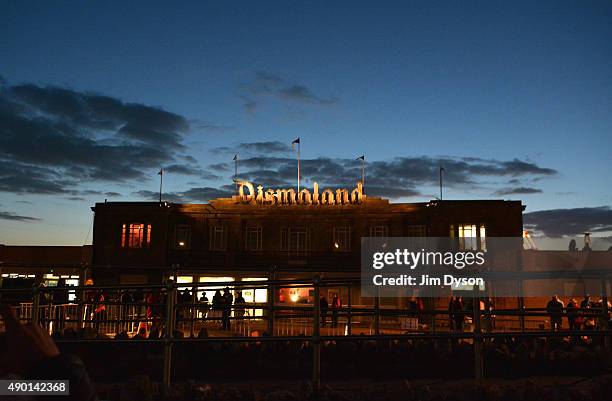 General view during the final weekend closing party of Dismaland on September 25, 2015 in Weston-Super-Mare, England. Graffiti artist Banksy opened...