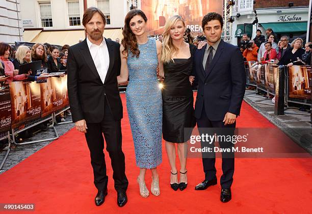 Viggo Mortensen, Daisy Bevan, Kirsten Dunst and Oscar Isaac attend the UK Premiere of "The Two Faces Of January" at The Curzon Mayfair on May 13,...