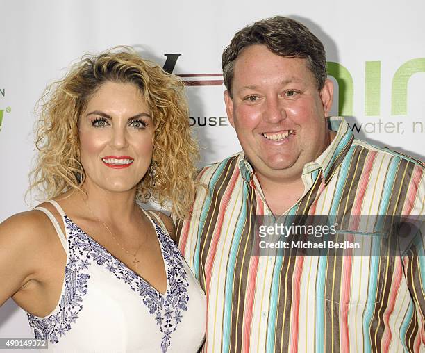 Renee and Casey Nezhoda arrive at The 2nd Annual The Peace Fund Celebrity Poker Tournament on September 26, 2015 in Playa Vista, California.