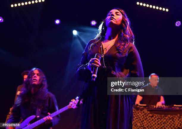 Thievery Corporation performs during the 2015 Life is Beautiful festival on September 25, 2015 in Las Vegas, Nevada.