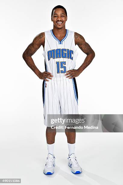 Keith Appling of the Orlando Magic poses for a portrait during NBA Media Day on September 25, 2015 at Amway Center in Orlando, Florida. NOTE TO USER:...