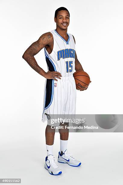 Keith Appling of the Orlando Magic poses for a portrait during NBA Media Day on September 25, 2015 at Amway Center in Orlando, Florida. NOTE TO USER:...