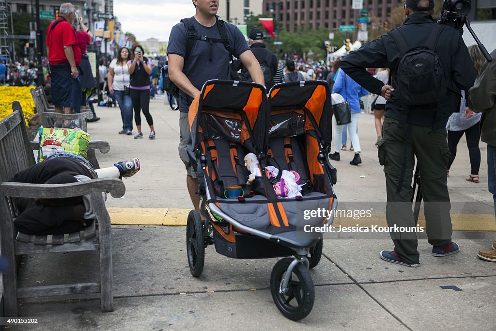 Pope Francis Visits The Festival Of Families On Philadelphia's Benjamin Franklin Parkway