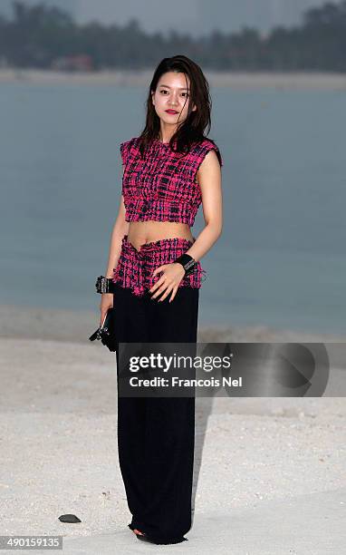 South Korean actress A Sung Ko attends the Chanel Cruise Collection 2014/2015 Photocall at The Island on May 13, 2014 in Dubai, United Arab Emirates.