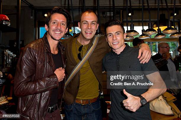 The Rain Band and James Toseland attends the launch of the first Royal Enfield store outside of India on May 13, 2014 in London, England.