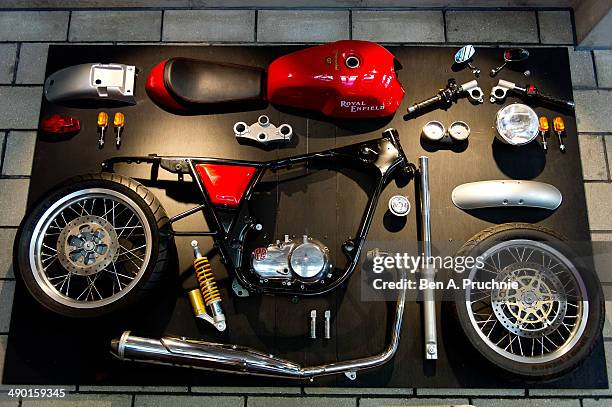 General view of the launch of the first Royal Enfield store outside of India on May 13, 2014 in London, England.