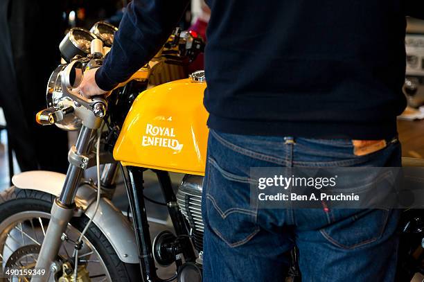 General view of the launch of the first Royal Enfield store outside of India on May 13, 2014 in London, England.