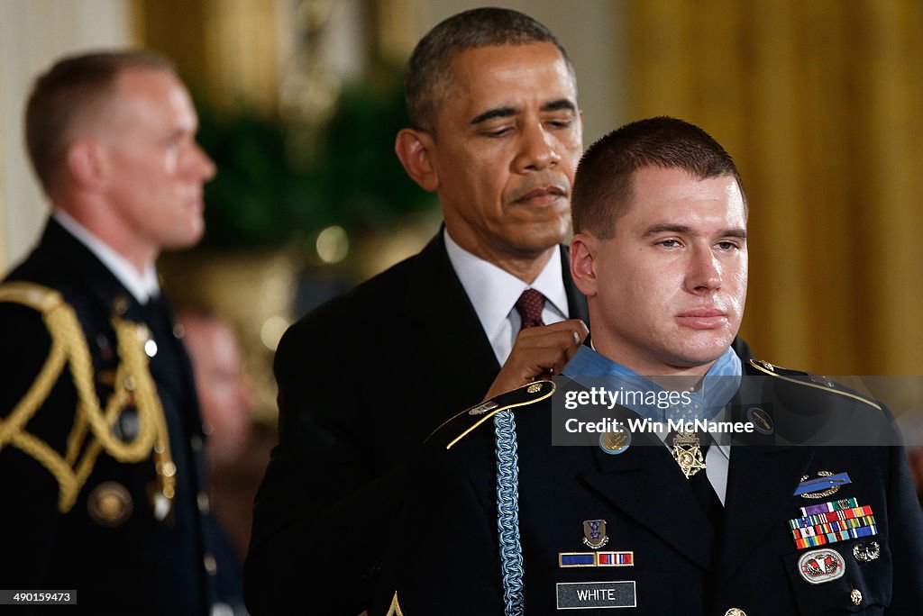 President Obama Awards The Medal Of Honor To Army Sergeant Kyle White