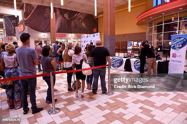 General view of atmosphere at Season XV American Idol auditions at bBooth Nashville at Opry Mills Mall on September 26, 2015 in Nashville, Tennessee.