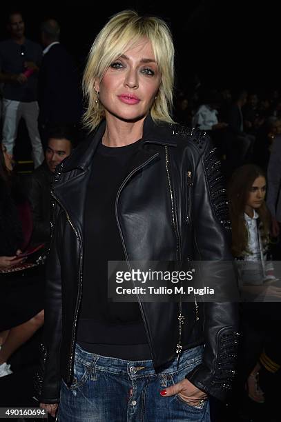 Paola Barale attends the DSquared2 show during the Milan Fashion Week Spring/Summer 2016 on September 26, 2015 in Milan, Italy.