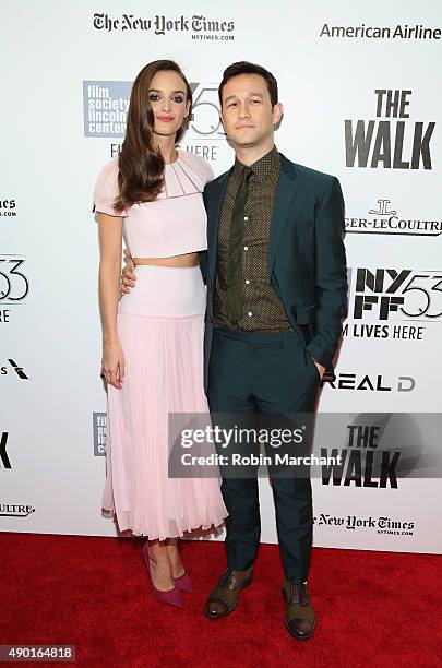 Charlotte Le Bon and Joseph Gordon-Levitt attend the Opening Night Gala Presentation and "The Walk" World Premiere during 53rd New York Film Festival...