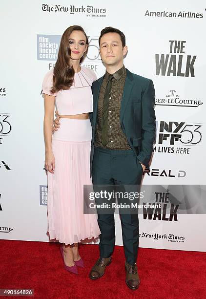 Charlotte Le Bon and Joseph Gordon-Levitt attend the Opening Night Gala Presentation and "The Walk" World Premiere during 53rd New York Film Festival...