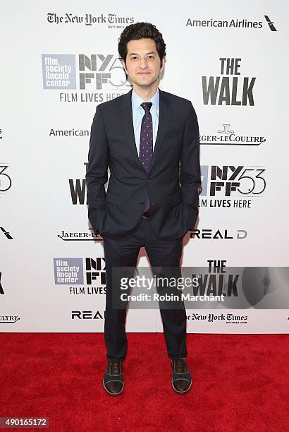 Actor Ben Schwartz attends the Opening Night Gala Presentation and "The Walk" World Premiere during 53rd New York Film Festival at Alice Tully Hall...