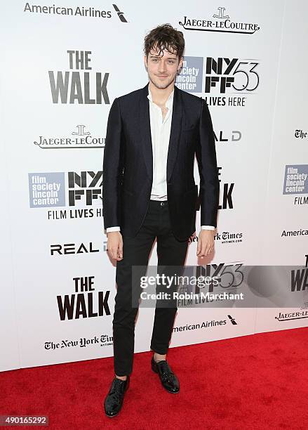 Actor Cesar Domboy attends the Opening Night Gala Presentation and "The Walk" World Premiere during 53rd New York Film Festival at Alice Tully Hall...