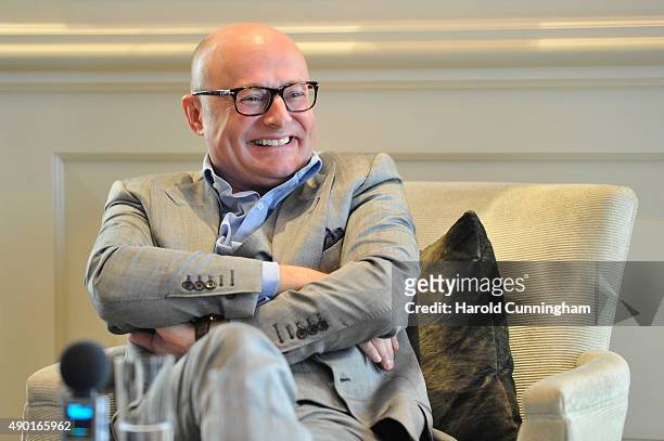Georges Kern speaks on stage at the IWC Schaffhausen Media Breakfast held as part of the 11th Zurich Film Festival at the Dolder Grand Hotel on...