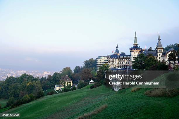 General view at the IWC Schaffhausen Media Breakfast held as part of the 11th Zurich Film Festival at the Dolder Grand Hotel on September 26, 2015 in...