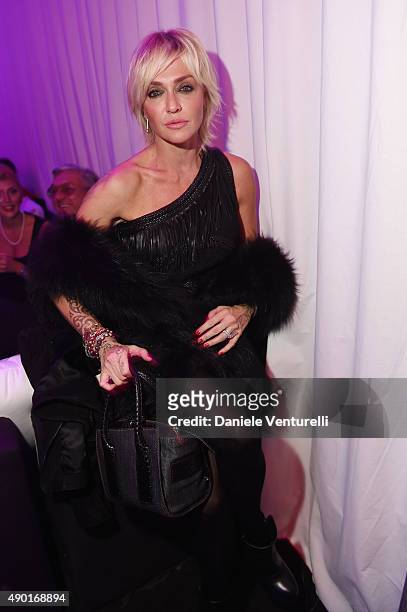 Paola Barale attends the amfAR Milano 2015 after party at La Permanente on September 26, 2015 in Milan, Italy.