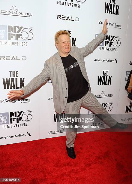 High-wire Philippe Petit artists attends the 53rd New York Film Festival - opening night gala presentation and "The Walk" world premiere at Alice...