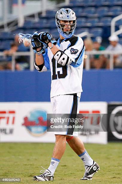 Peter Baum of the Ohio Machine plays during the first half of the game against the Florida Launch at Florida Atlantic University Stadium on May 10,...