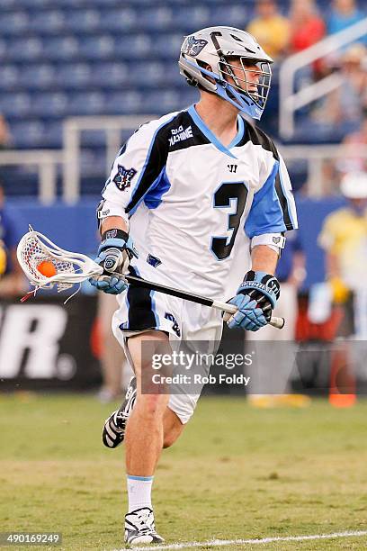 Jake Bernhardt of the Ohio Machine plays during the first half of the game against the Florida Launch at Florida Atlantic University Stadium on May...