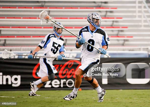 Max Schmidt of the Ohio Machine plays during the first half of the game against the Florida Launch at Florida Atlantic University Stadium on May 10,...