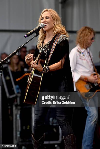Sheryl Crow performs onstage during Pilgrimage Music & Cultural Festival on September 26, 2015 in Franklin, Tennessee.