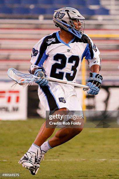 Dominique Alexander of the Ohio Machine plays during the first half of the game against the Florida Launch at Florida Atlantic University Stadium on...