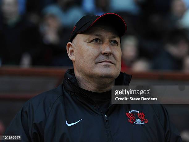 Russell Slade the manager of Leyton Orient prior to the Sky Bet League One play-off semi-final second leg match between Leyton Orient and...