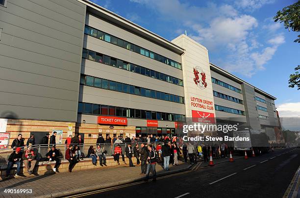 General exterior view of the Matchroom Stadium prior to the Sky Bet League One play-off semi-final second leg match between Leyton Orient and...