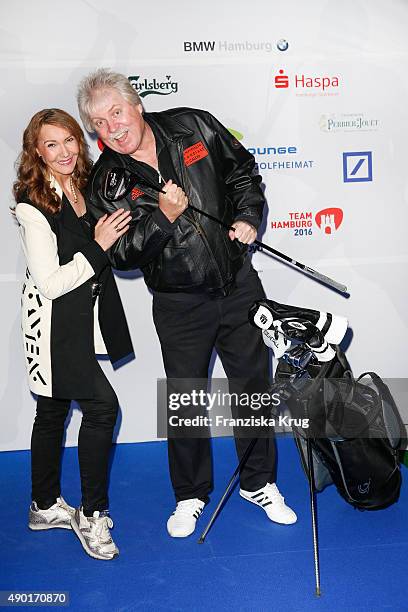 Klaus Baumgart and his wife Ilona Baumgart attend the Golf Lounge Hamburg 10th anniversary celebrations on September 26, 2015 in Hamburg, Germany....