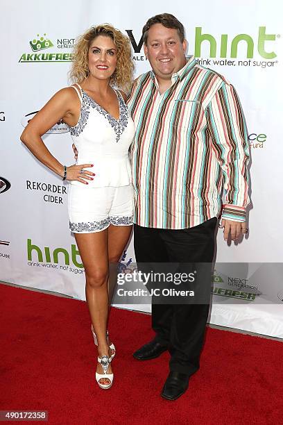 Tv personality Casey Nezhoda and Renee Nezhoda attends The Peace Fund annual charity celebrity poker tournament on September 26, 2015 in Playa Vista,...